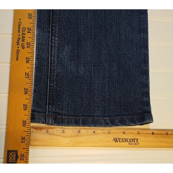 Mossimo Supply Co Womens Size 17 Straight Leg Low Rise Embroidered Jeans Retro - Picture 6 of 8